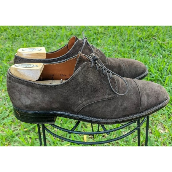 Alden #2834 Straight Tip Mocha Kid Suede Bluchers - Picture 5 of 9